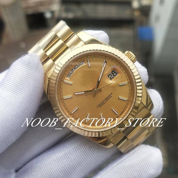 

luxury super bp factory cal.2836 automatic movement v2 new style stainless steel strat sport watch gold dial sapphire glass 40mm mens watch, Slivery;brown