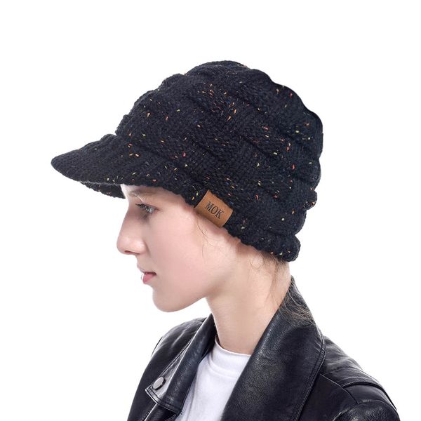 

new design fashion winter warm women girls casual solid knitted hat hemming hat cute  ski for christmas, Blue;gray