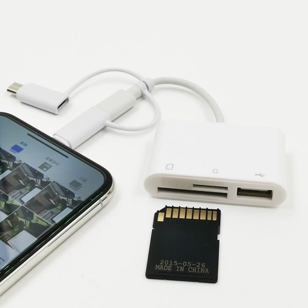 

3 in 1 card reader suitable for apple android type-c usb universal tf sd card dual-use
