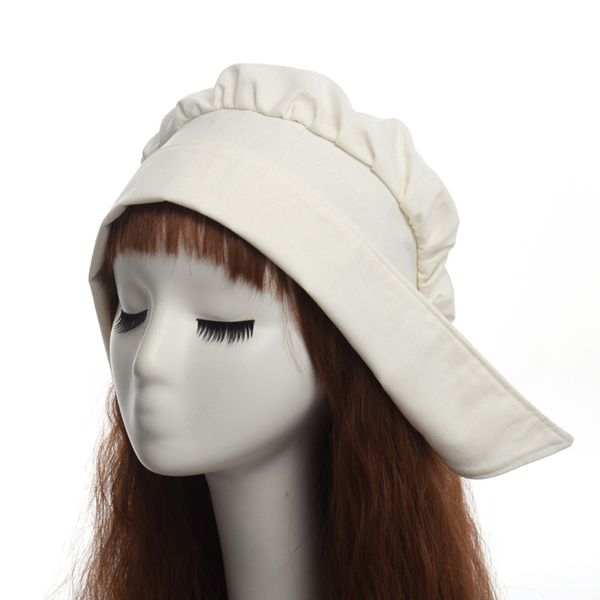

victorian cosplay white bonnet maid hat medieval vintage kids girls head wear, Blue;gray