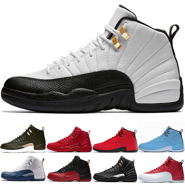 

new 12 12s men basketball shoes sneakers midnight black michigan college navy flu game playoffs the master 12s mens sports shoe size 8-13