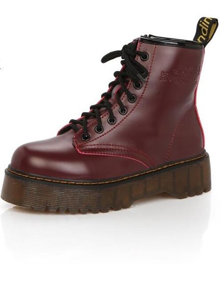

szsgcn428 new women boots spring autumn motorcycle ankle platform boots ladies black pu leather shoes women new