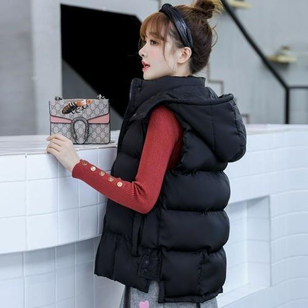 

2019 winter down jacket women sleeveless ultra light duck down pure warm female coat female outwear, Black