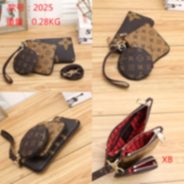 

2025 new trend of 2019 vintage envelope bag mini chain one-shoulder cross-body zero wallet card bag three-piece set