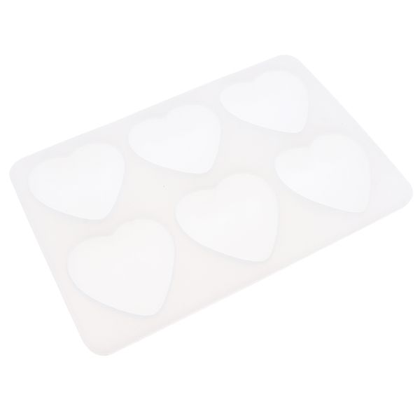 

6 cavity love heart silicone soap mold chocolate diy cake baking mold
