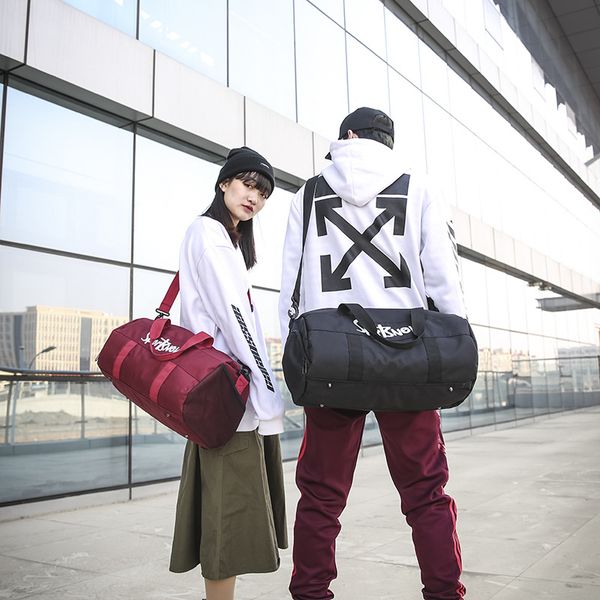 

outdoor portable travel bag fitness yoga backpack large capacity dry-wet separation cylinder waterproof handbag