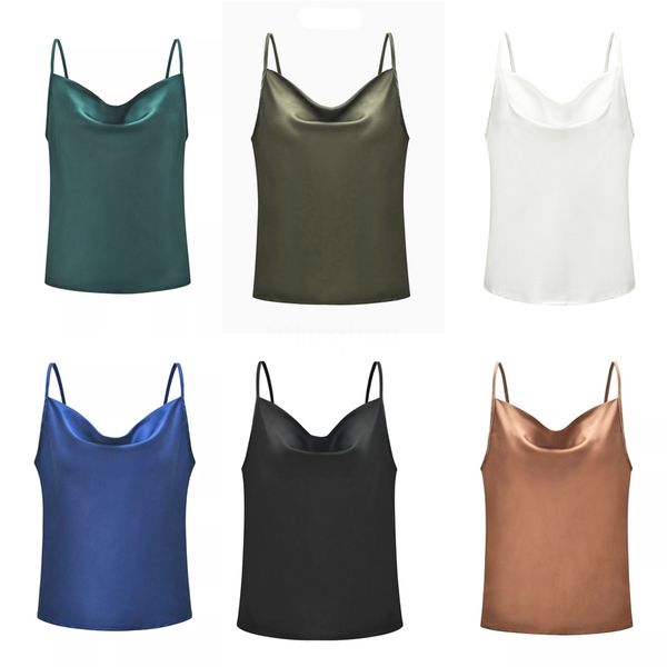 

gauze camisole tank transparent panelled ruched crop women women clothes summer clothes 220271 #728, White