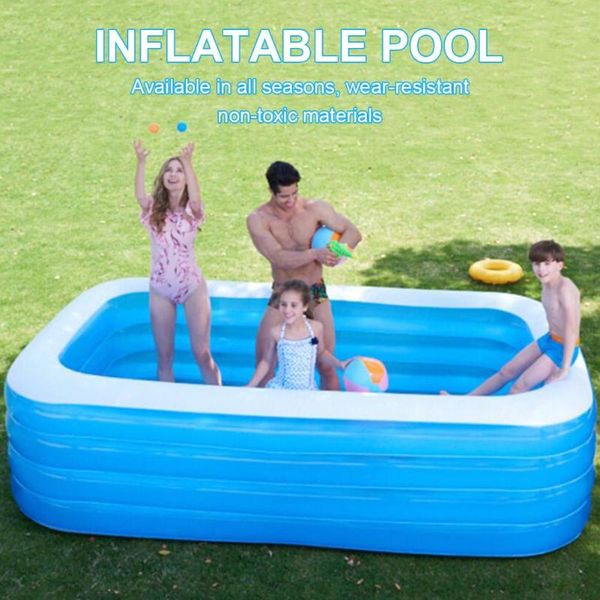 

inflatable swimming pool thickened family inflatable paddling pool for children adults summer outdoor party supplies bathing tub