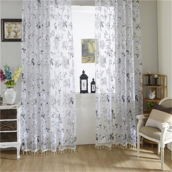 

japan tulle curtains for living room decoration modern bedroom sheer kitchen window sheer curtain orchid flower curtains
