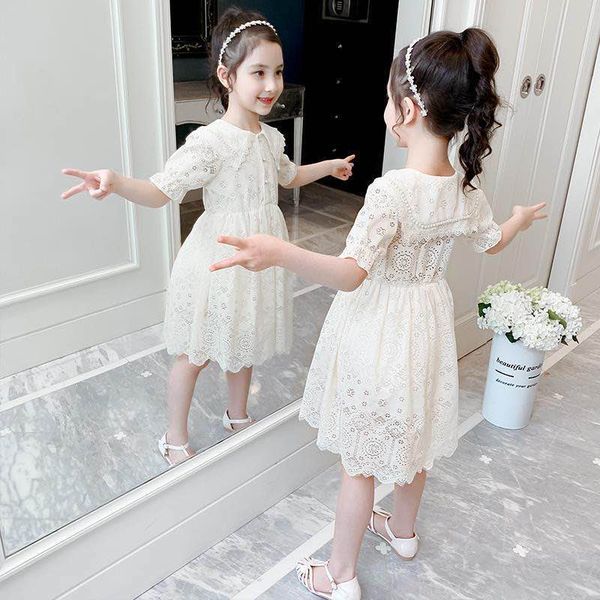 

fashion family matching clothes mother daughter dresses women floral lace dress baby girl mini dress mom baby girl party clothes#djl, Blue