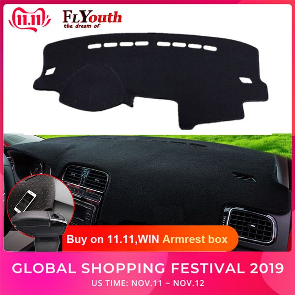 

car dashboard cover silicone non-slip for polo sedan vento 5 6r 2009 - 2017 dash mat anti-uv carpet sun shade pad