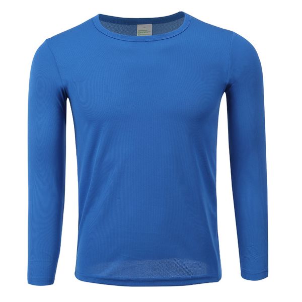 

2019 new round neck quick-drying running mens autumn and winter solid color sportswear sapphire long sleeve jh-001-118, Black