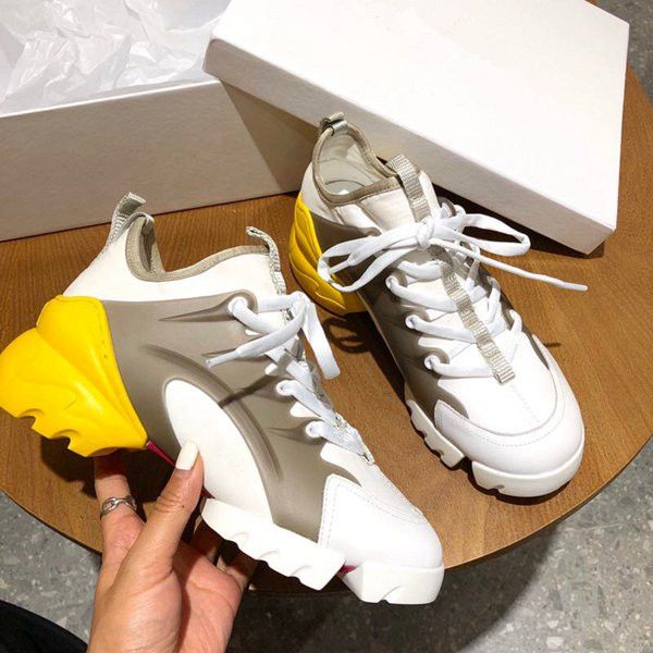 

new designer woman sneakers fashion mixed colors b21 d connect yellow blue sneakers wedges platform brand shoes drop shipping size 35-40, Black