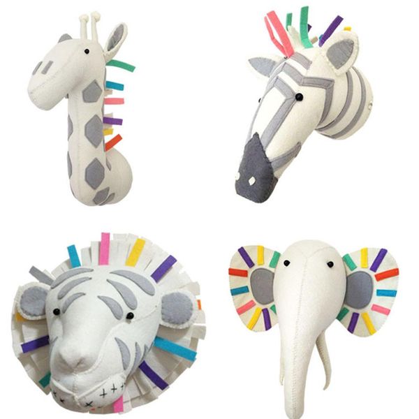 

baby girl room decor animal head wall decoration shape wall hanging ornaments bedroom decor felt artwork stuffed toys home decor