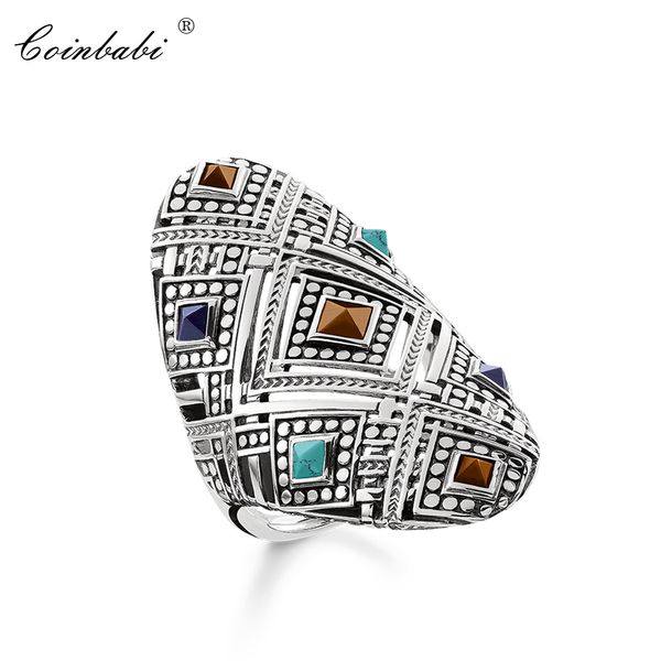

ring africa ornament colorful 925 sterling silver trendy gift for women, thomas style jewelry rings ts fashion jewelry wholesale