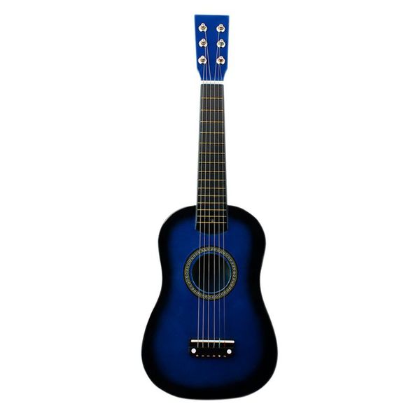 

irin mini 23 inch basswood 12 frets 6 string acoustic guitar with pick and strings for kids / beginners(blue