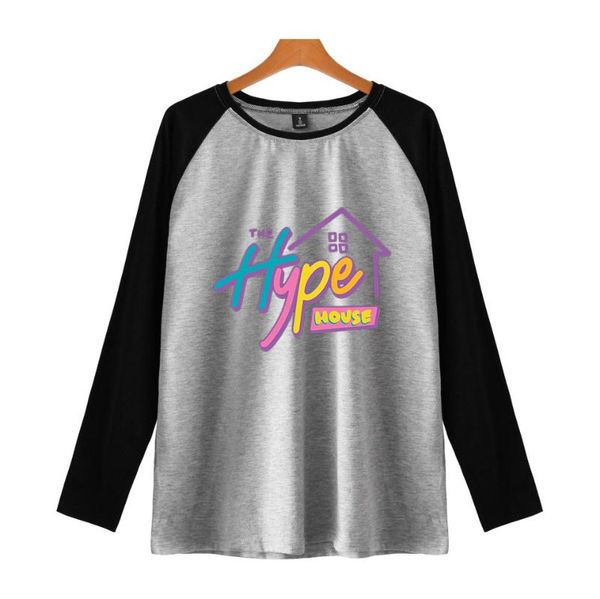 

2020 the house tshrit charli d'amelio t shirt long sleeve harajuku oversize o-neck cotton men/women kpop tees, White;black