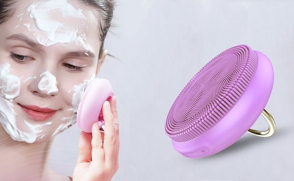 

новый продукт оптовая электрическая силикон очищение лица щетка для ухода за кожей отбеливание лица массажер strain relief лица массажер