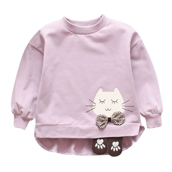 

sagace girls sweatshirt pullover toddler baby girls blouse infant baby cartoon shirt children kids cotton long sleeve, White;black