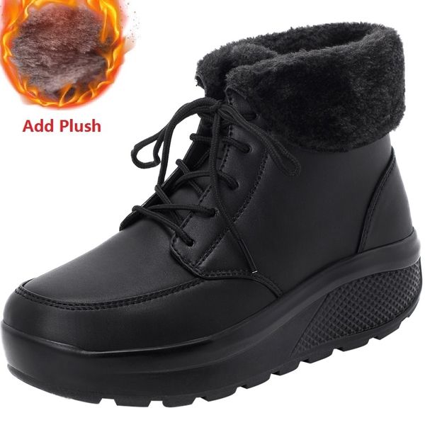 

boots bvnobet 2021 women's ladies casual round toe fashion simplicity short ankle shoes warm fur plush women, Black