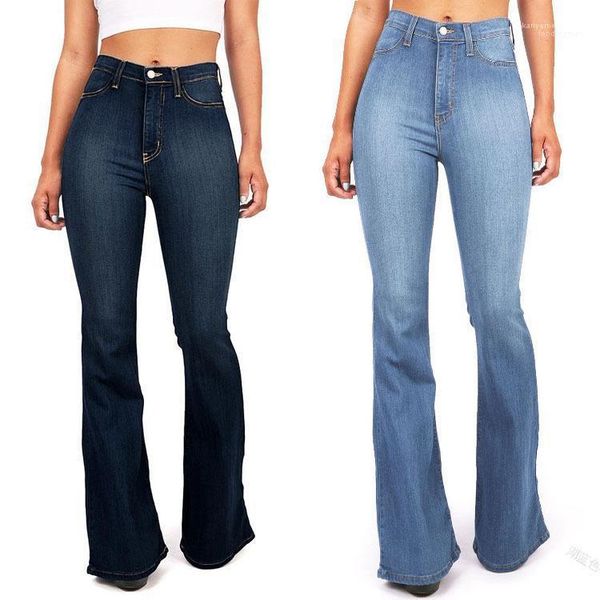 

jeans casual high waist skinny girls slim blue womens elegant trousers new fashion women pure color denim