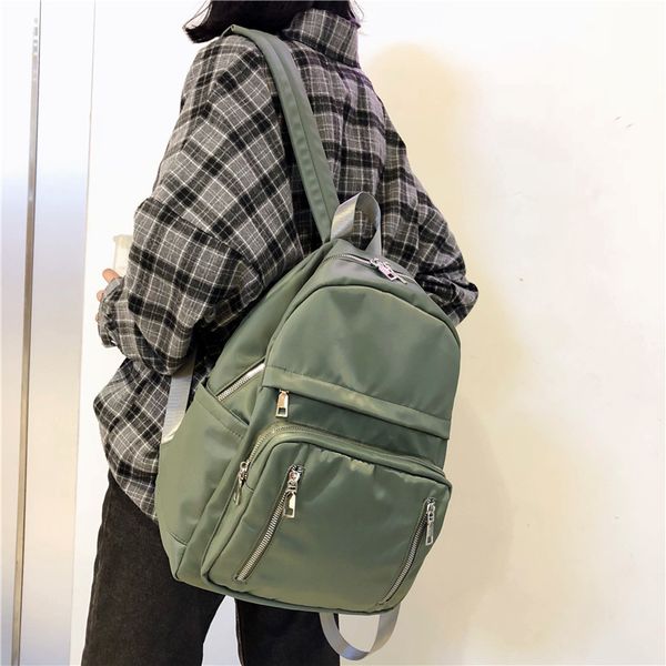 

waterproof nylon back pack with vertical zipper women backpack female schoolbag for teenage girls mochilas travel bags