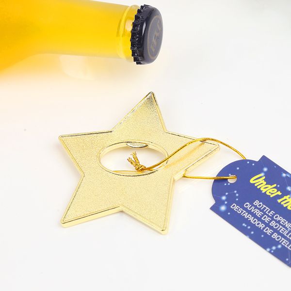 

gold star shaped beer bottle opener party souvenir wedding favors gift for guests promotion giveaways
