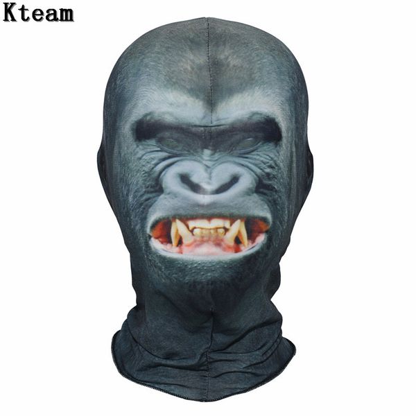 

newhalloween party mask fun monkey headgear mask cosplay digital print novelty headgear cotton men women cosplay face mask