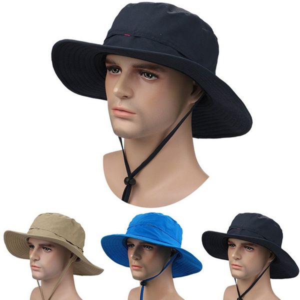 

direct selling fishing hat waterproof breathable dark blue cap bob sombrero gorro polyester bucket hat