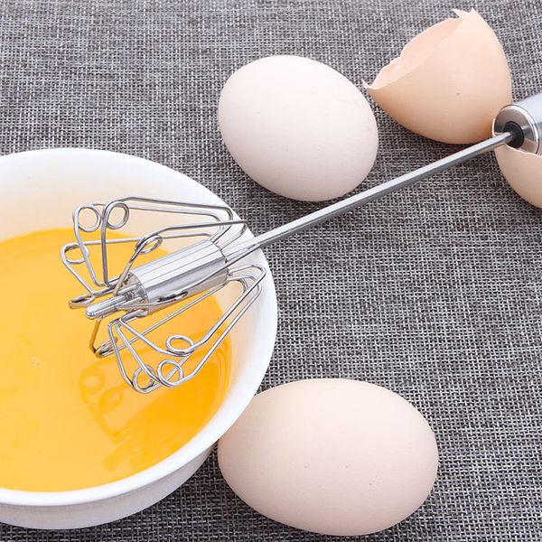 Egg Whisk Stainless Steel Kichen Ferramenta de Mão Empurrar Whisk Blender para Home versátil ferramenta para ferramentas Batedor de ovo Leite bocal para fazer bolos