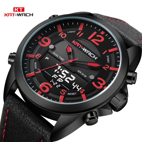 

kat-wach мужские часы спортивные цифровые часы мужчины led 50 м водонепроницаемый топ бренд кварцевые наручные часы для мужчин relogio mascu, Slivery;brown