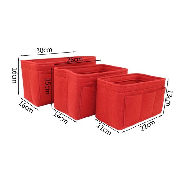 

felt makeup bag organizer insert bag handbag multi-functional travel cosmetic case girl toiletry storage bags