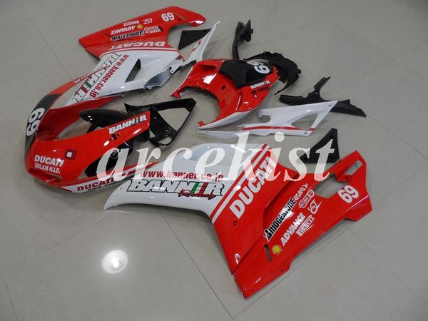 

4 gifts new abs injection full fairings set fit for ducati 848 evo 1098 1198 1198s 2007 2008 2009 2010 2011 2012 body set number 69