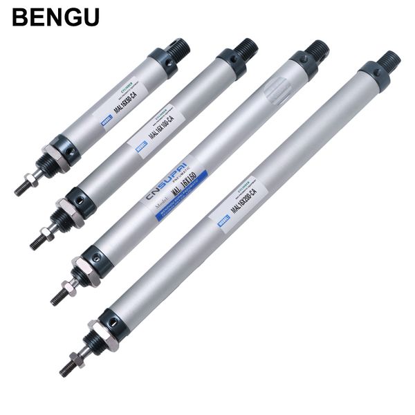 

mal 16mm x 50/100/150/200mm single rod double acting mini pneumatic air cylinder