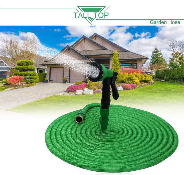 

tall 25ft-100ft garden hose expanding magic flexible plastic water hose pipe with spray gun tube hoses for watering