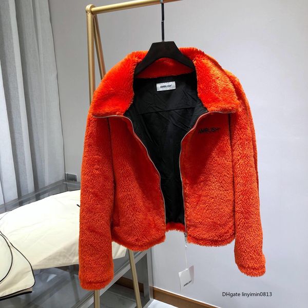 

19fw засаде wool jacket письмо логотип пальто мужчины женщины пара fashion street black orange solid winter warm ab верхняя одежда бестселле