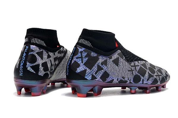 

2019 men knitted fg/ag football shoes outdoor vision college mg shadow series multicolor football boots