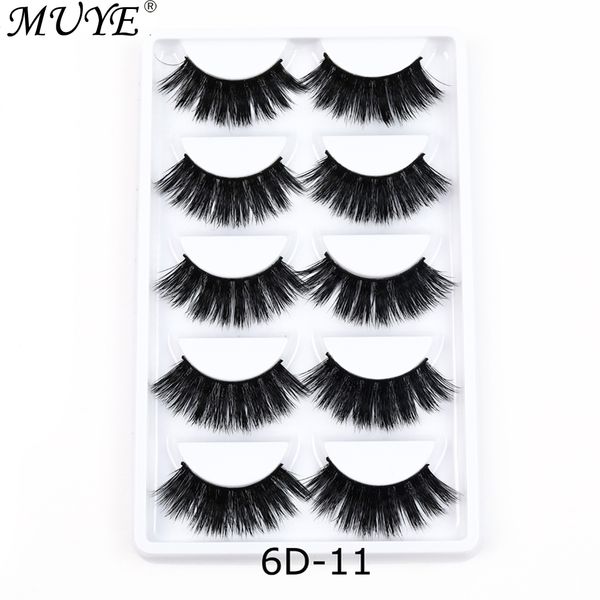 

muye 5 pairs natural false eyelashes fake lashes long makeup 3d mink lashes eyelash extension mink eyelashes for beauty