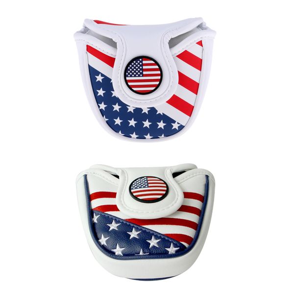 

2 lot pu leather golf headcovers closure club cover protector