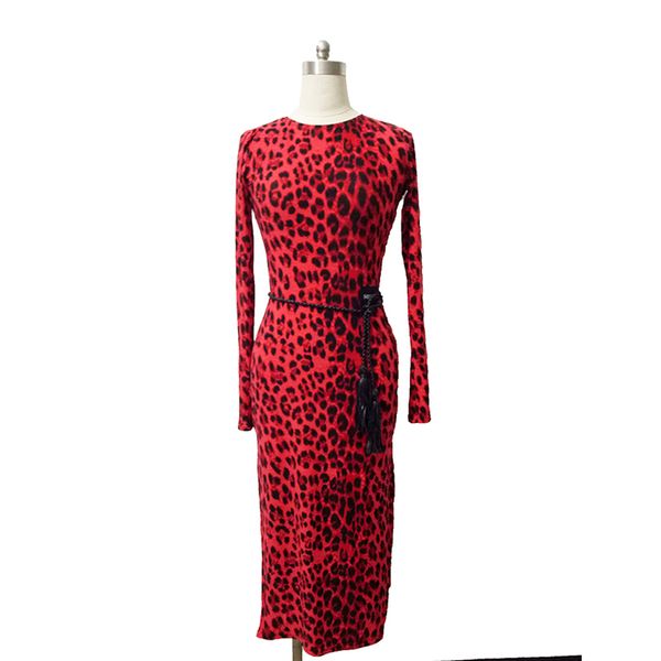 

stage wear latin dance dress costumes leopard clothes for salsa tango performance clothing net yarn long sleeve, Black;red