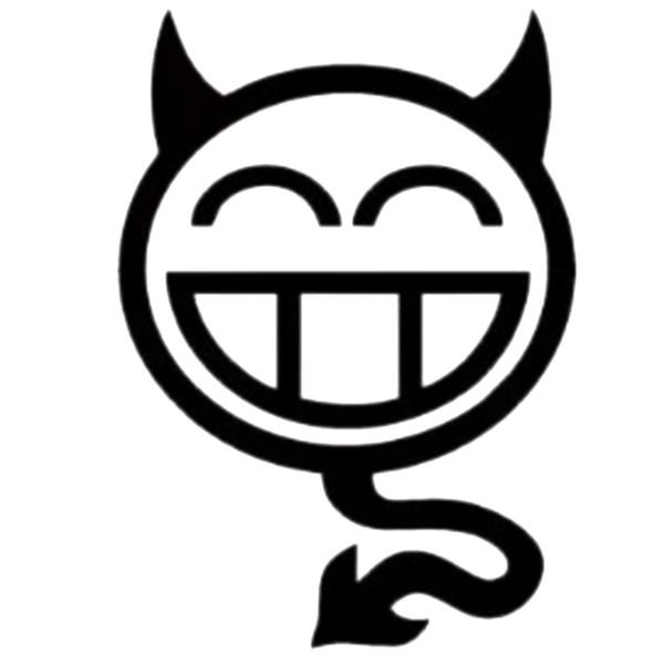 

16*11.5cm smiley devilz funny sticker vinyl decal for car and others funny personality stickers motorcycle helmet car styling