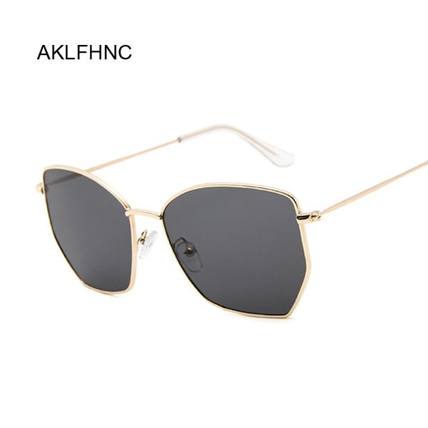 

polygon clear square sunglasses women fashion brand design lady vintage metal oversized frame plain sun glasses female uv400, White;black