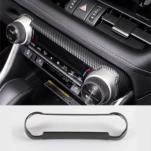 

lsrtw2017 for rav4 car air conditioning switch trims decorative interior accessories mouldings 2019 2020 carbon fiber