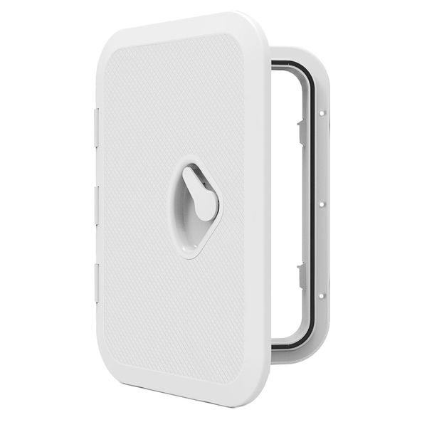 

marine deck access hatch & lid - 14.76 x 10.63 inch (white