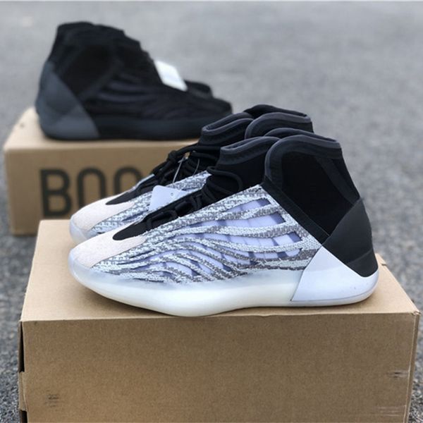 

2020 mens quantum basketball shoes for men triple black zebra kanye west 3m reflective sports sneakers men trainers des chaussures