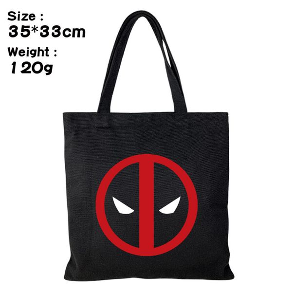 

deadpool cosplay tote shoulder bag handbag canvas shopping bag storage pouch gift