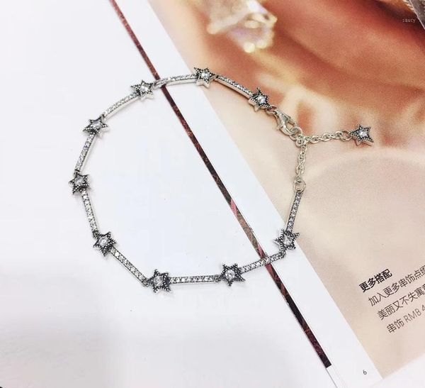 

lbd bracelets star jewelry s925 sterling silver for women fashion christmas gift1, Golden;silver