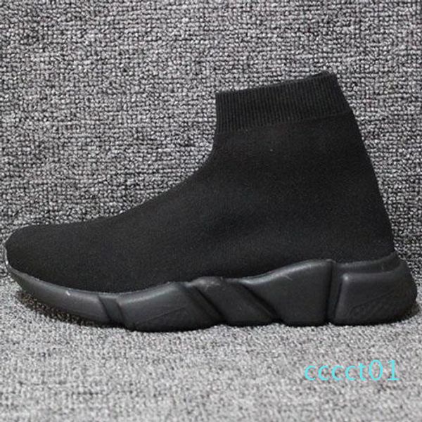 

2019 new paris speed trainers sock shoe original luxury designer men's womens sneakers high casual shoes with box ct01, Black
