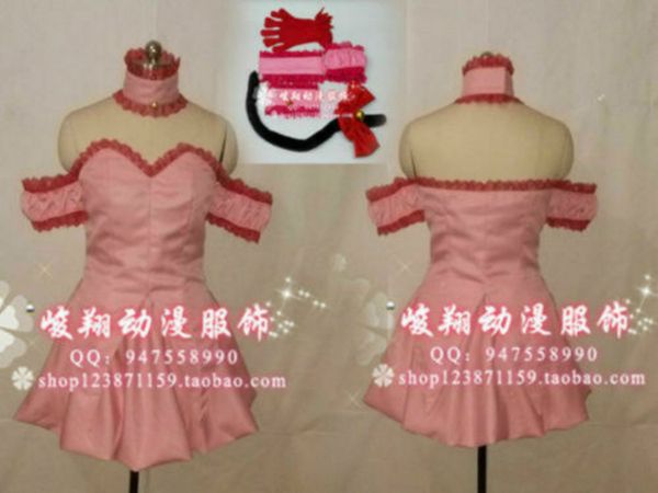 

tokyo mew mew eshop ichigo (transfiguration) cosplay costume with gloves, Black;red