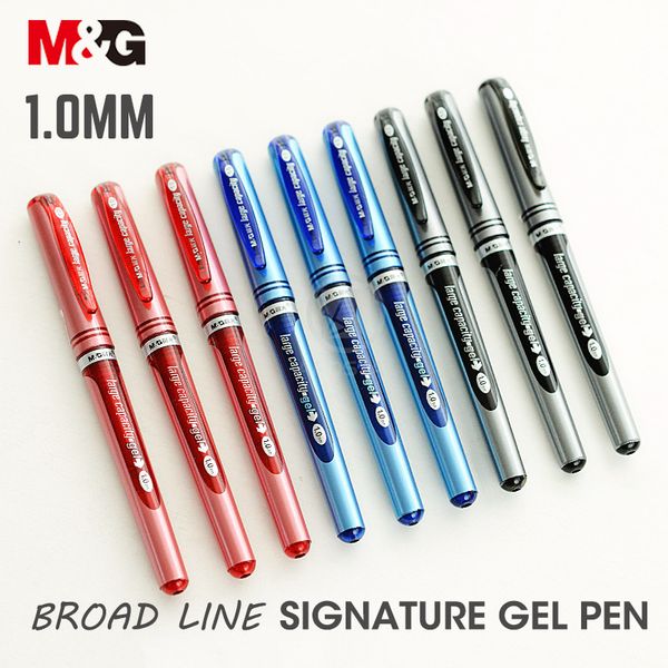 

andsta 1.0mm signature gel pen m&g broad gel ink pens 12pcs black blue red pen stationery for school office supplies